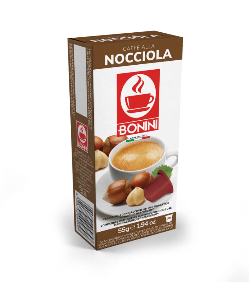 Bonini Nocciola (ochutená arašidová káva) - kapsuly Nespresso - 10 kapsúl