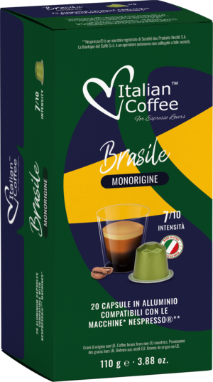 Hliníkové kapsuly Brasile Monorigine pre Nespresso - 20 kapsúl