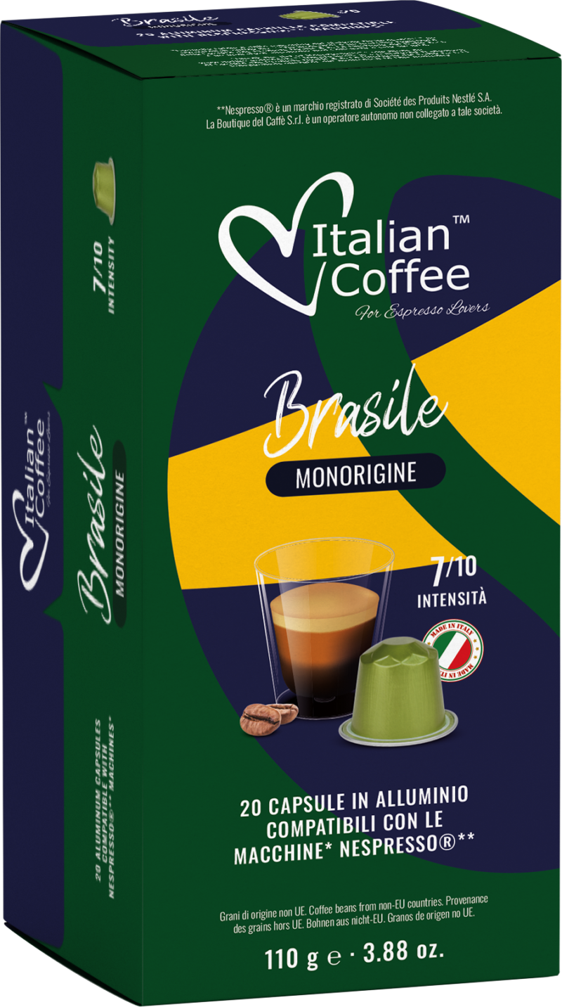 Hliníkové kapsuly Brasile Monorigine pre Nespresso - 20 kapsúl