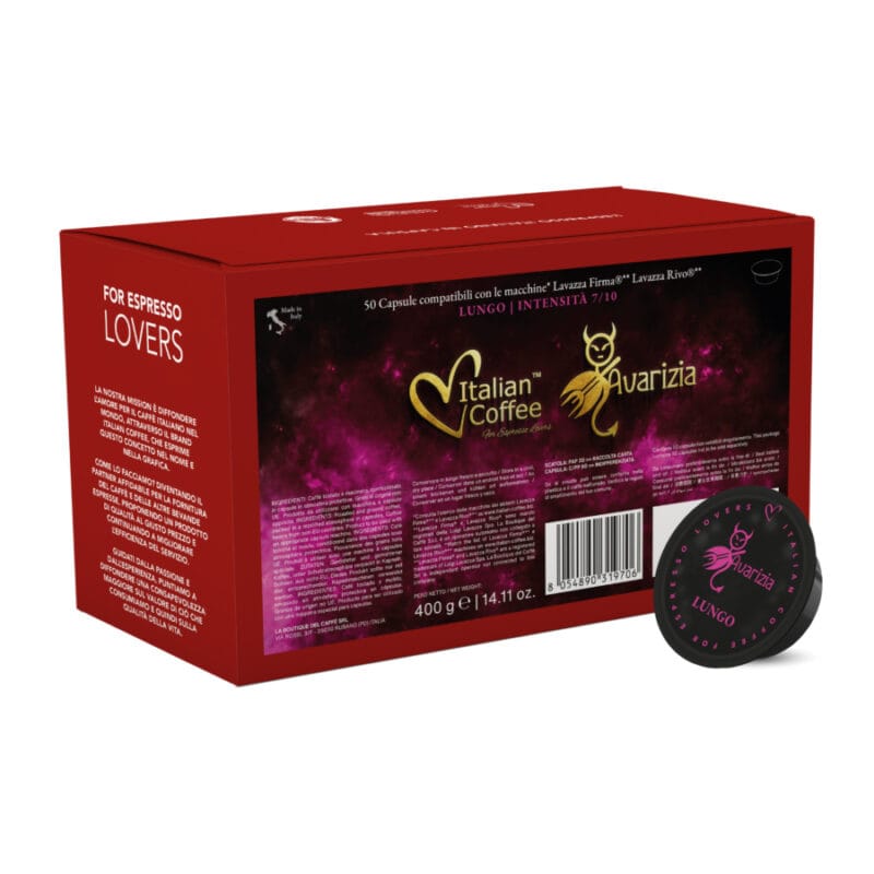 Italian Coffee Avarizia Lungo - 50 kapsúl kompatibilný s Lavazza Firma